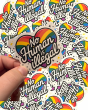 Load image into Gallery viewer, No Human is Illegal Sticker
