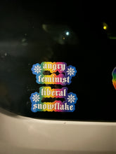 Load image into Gallery viewer, Angry Feminist Lib SnowFlake Decal
